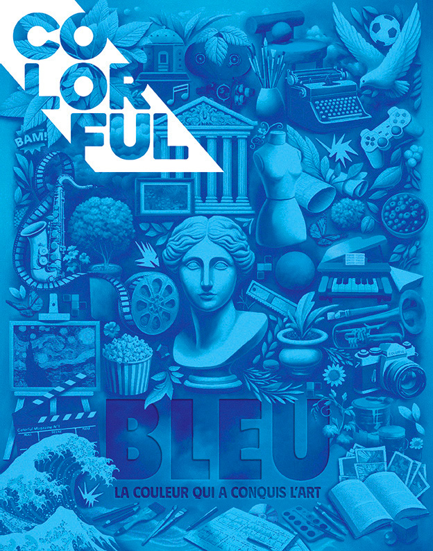 Cover of the Blue issue of Colorful Magazine
